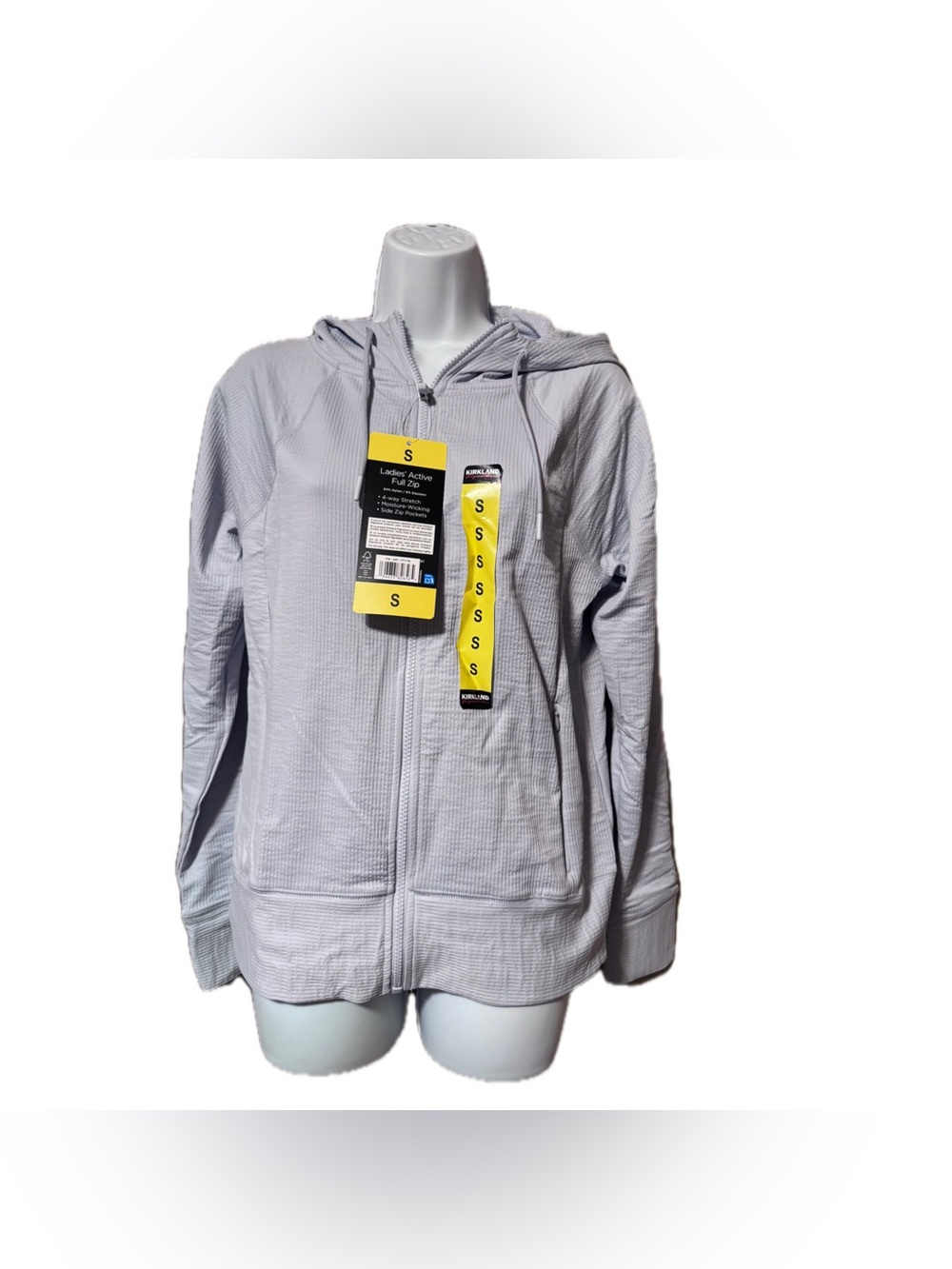 Kirkland Signature Women’s Active Full-Zip Hoodie – Size Small – NWT